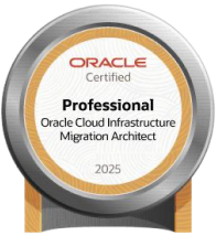 Oracle Cloud Infrastructure 2025 Migration Architect Professional badge